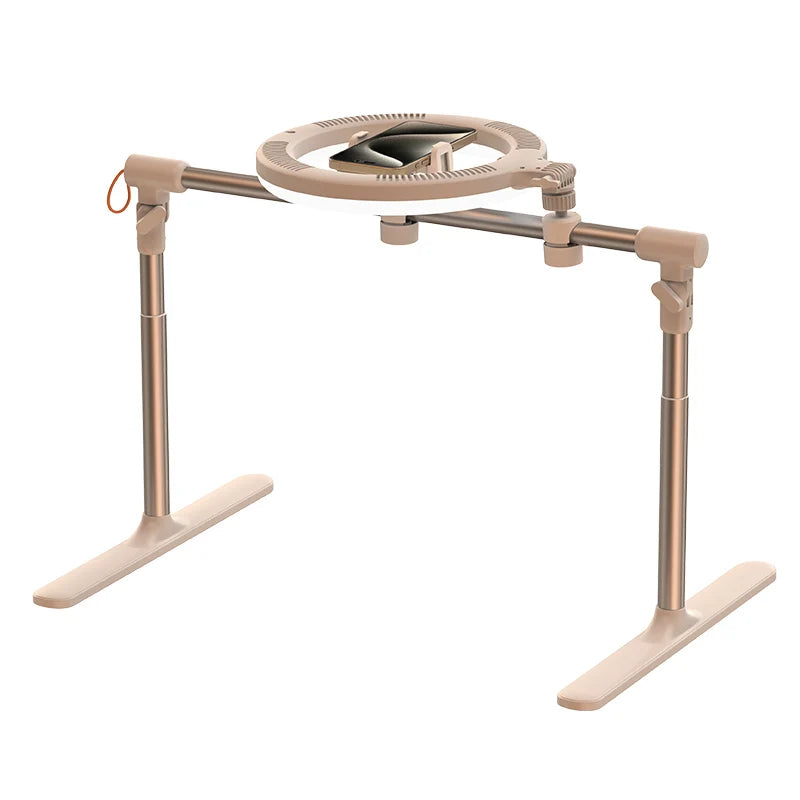 Feixiang F5 Adjustable Overhead Shooting Light Stand 3000-6500K 10W USB Powered Multi-Device Mounting Live Stream Photography