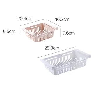 Adjustable Fridge Storage Drawer – Space Saving Kitchen Organizer