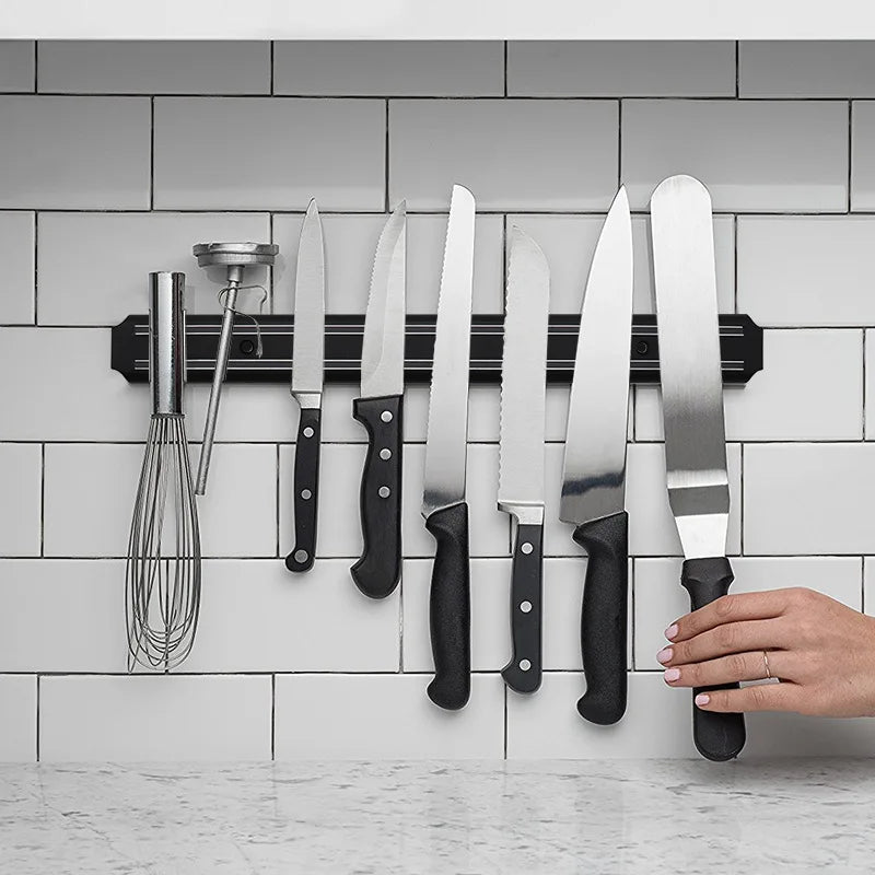 Magnetic Knife Holder – Strong Wall Mount Organizer