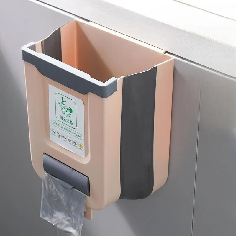 Kitchen Folding Trash Can Wall Mounted Trash Can Kitchen Cabinet Door Mounted Trash Can Folding Trash Can for Vehicles