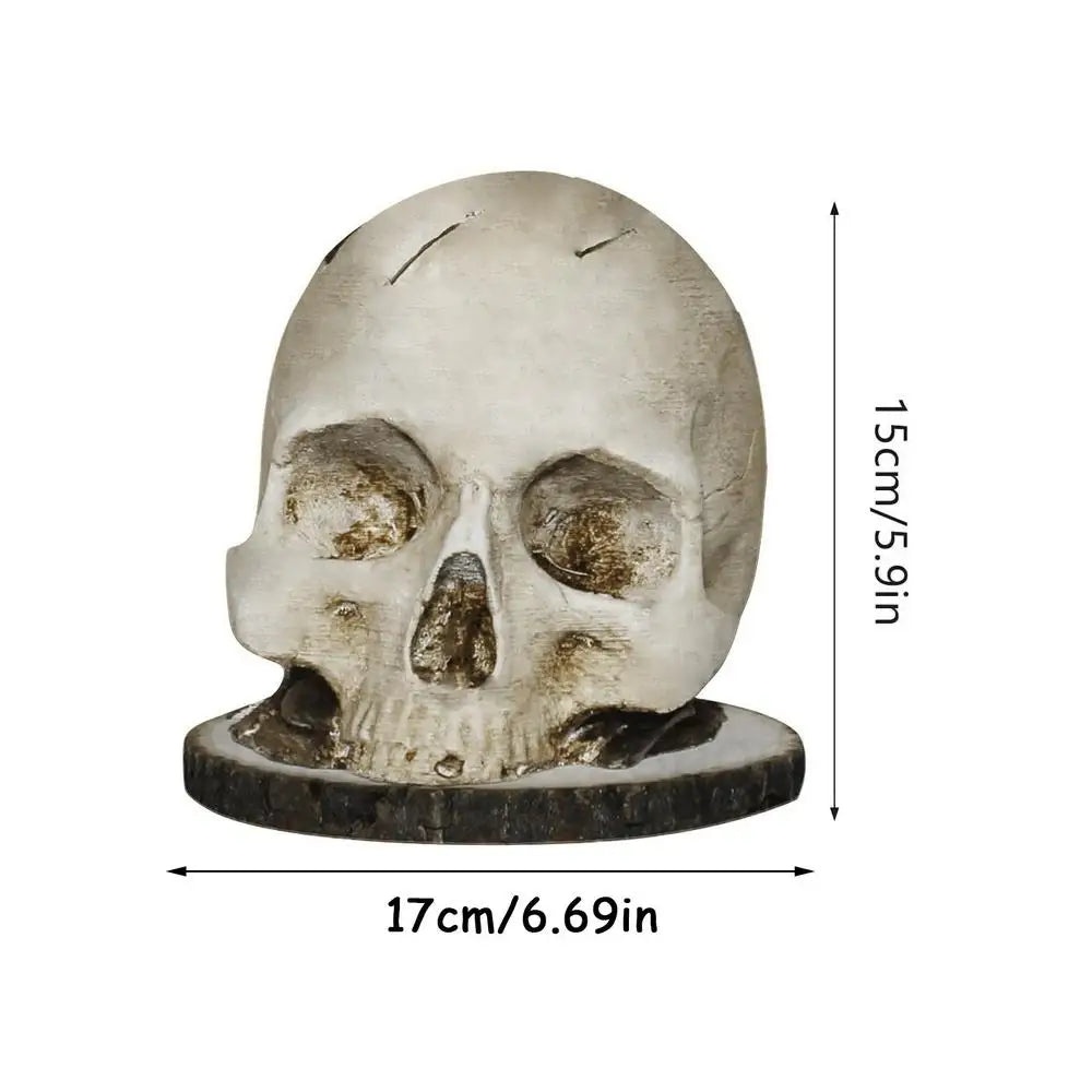 Kitchen Rack For Knives Countertop Skull Head Shaped Kitchen Tools Storage Scary Decoration Home Organization For Fireplaces