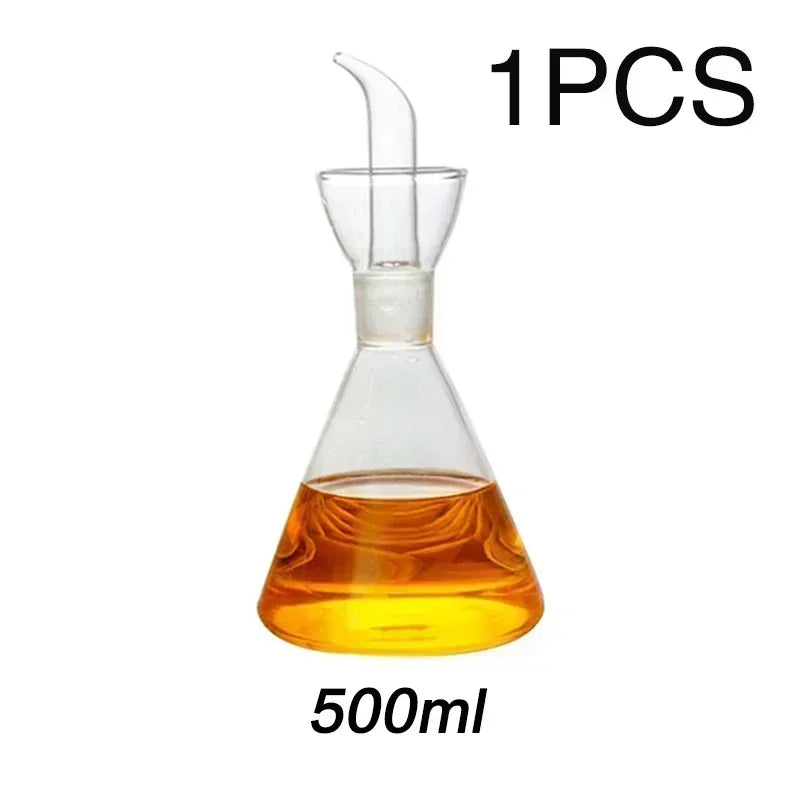 High Borosilicate Glass Oil Pot Household Leak-proof Oil Vinegar Pots Kitchen Soy Sauce Oil Tank Seasoning Bottle Kitchen Tool