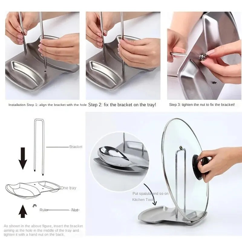 【Hot sales】Lid organizer, spoon organizer, POTS and pans storage rack, cutting board rack to keep your kitchen cluttered