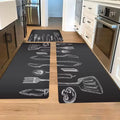 Kitchen Mat, Classic Black Kitchen Accessory Mat, Suitable for Kitchen, Living Room, Hallway, Balcony, And Home Decor.