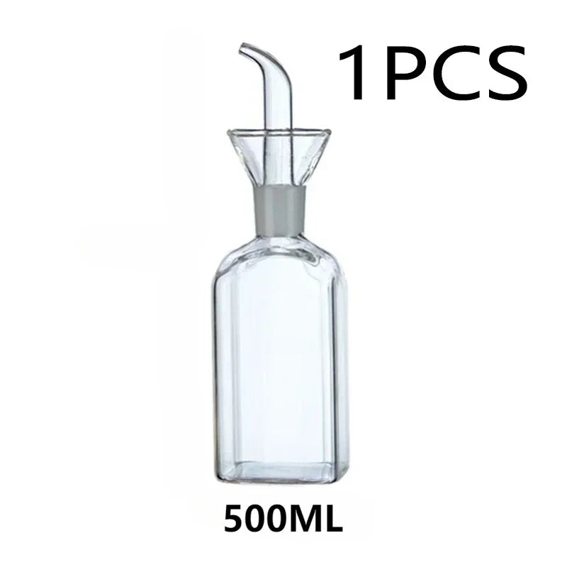 High Borosilicate Glass Oil Pot Household Leak-proof Oil Vinegar Pots Kitchen Soy Sauce Oil Tank Seasoning Bottle Kitchen Tool